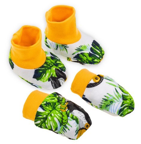 Set botosei + manusi 100% bumbac Colectia &quot;Tukan&quot;