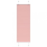 vidaXL Jaluză plisată roz 45x100 cm Lățime țesătură 44,4cm poliester
