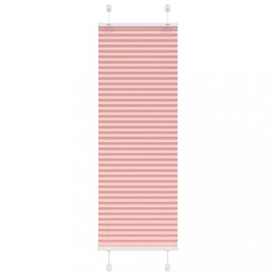 Jaluză plisată roz 40x100 cm Lățime țesătură 39,4cm poliester foto