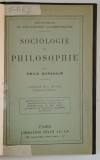 SOCIOLOGIE ET PHILOSOPHIE par EMILE DURKHEIM , 1924