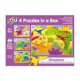 Cumpara ieftin Set 4 puzzle-uri Galt - Dinozauri, 72 piese