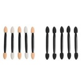 Set Pensule Duble pentru Fard de Ochi, 10 Bucăți, 6.5cm, CMCLASS