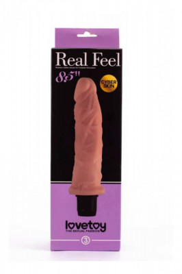 Vibrator Natural Moale 8.5&amp;rdquo; Real Feel Cyberskin, 19.8 cm foto