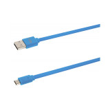Cablu Date si Incarcare USB la MicroUSB Tellur Basic Flat, 1 m, Alb TLL155001