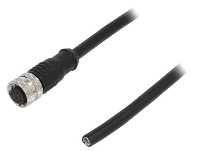 Conector M12 mamă IP67, 8 pini
