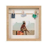 Rama foto 19.5x19.5 cm, Clesti decorativi, Lemn, ATU-084997, Oem
