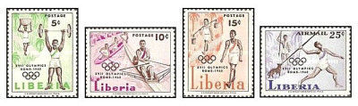 Liberia 1960 - Jocurile Olimpice Roma, sport, serie neuzata foto