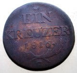 7.159 AUSTRIA 1 EIN KREUZER 1816 G, Europa, Cupru (arama)