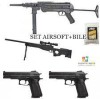 SET AIRSOFT COMPUS DIN PUSCA AWP L96,SNIPER,2 PISTOALE+1000 BILE.NOI.