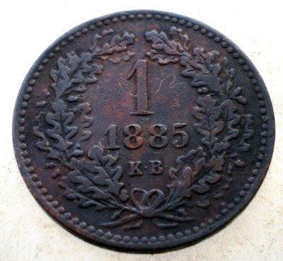 F.093 UNGARIA 1 KRAJCZAR 1885 KB foto