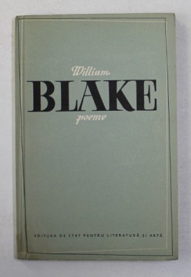 POEME de WILLIAM BLAKE 1958 foto