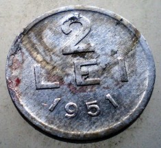 1.860 ROMANIA RPR 2 LEI 1951 foto