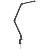 HOMCOM Lampă de Birou LED Dimmabilă cu Clește, Braț Reglabil și 2 Culori de Lumină, Negru | Aosom Romania