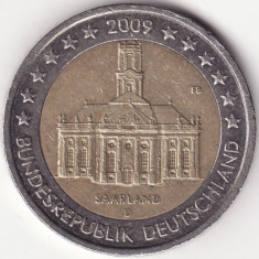 Moneda Germania - 2 Euro 2009 - Landul Saar - D