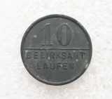 Jeton lagar - 10 Pfennig - Austria -Germania- Biroul districtului de fier 1918