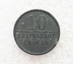 Jeton lagar - 10 Pfennig - Austria -Germania- Biroul districtului de fier 1918 foto