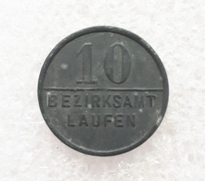 Jeton lagar - 10 Pfennig - Austria -Germania- Biroul districtului de fier 1918 foto