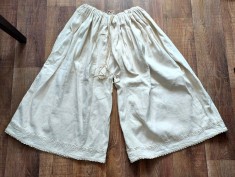 Gaci Maramureșeni / Oaș &ndash; Pantaloni Tradiționali Vechi &ndash; P&acirc;nză de Casă