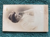 FOTOGRAFIE DE EPOCA anii 1900, atelier L.L.PRICAM -GENEVE - .Distinsa doamna