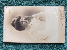 FOTOGRAFIE DE EPOCA anii 1900, atelier L.L.PRICAM -GENEVE - .Distinsa doamna