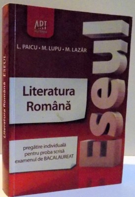 LITERATURA ROMANA de L. PAICU ... M. LAZAR , 2012 foto