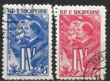 B0137 - Albania 1961 - politica 2v.stampilate,serie completa, Stampilat
