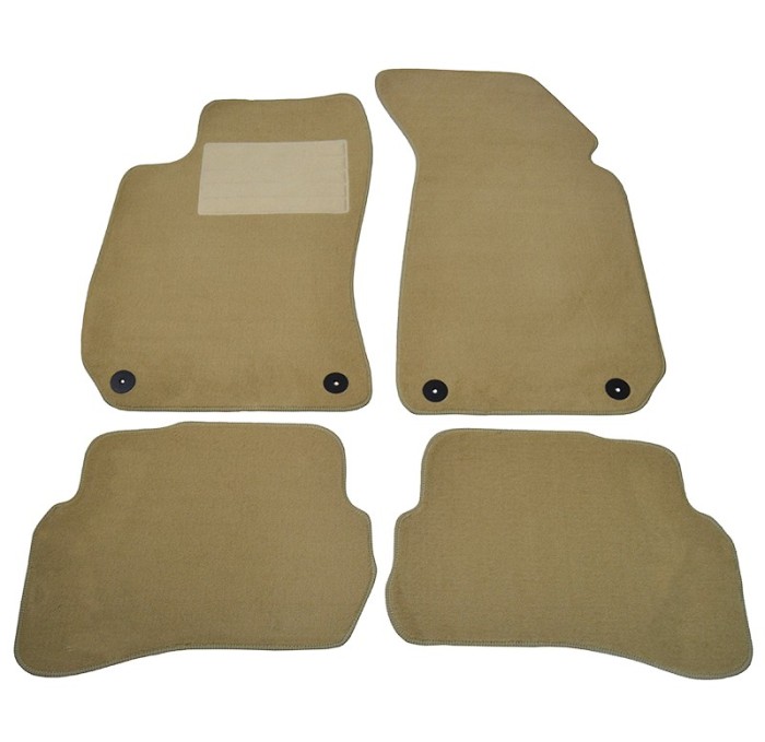 Covorase mocheta VW Passat B5 cu fixare in podea ROTUNDA 10/2000-2/2005 Bej, set de 4 bucati AutoDrive ProParts