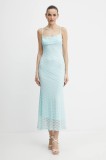 Bardot rochie ADONI culoarea rosu, maxi, mulată, 57998DB1