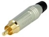 Conector RCA Tata Amphenol Aurit Drept Pe Cablu Gri Diametru 3-7mm Sectiune 2.5mm2