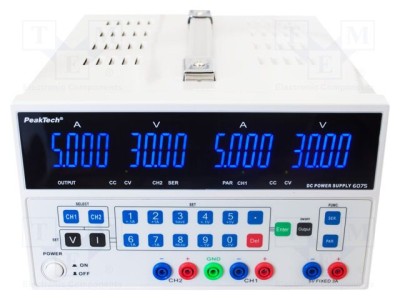 Alimentator de laborator reglabil multicanal PEAKTECH 0-30VDC 0-5A foto