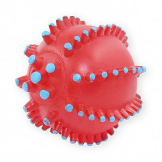 Jucărie pentru câini - minge de vinil cu țepișori 10,5cm