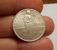 1 leu 1914 AUNC UNC foto