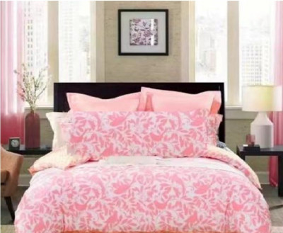 Lenjerie de pat matrimonial cu husa elastic pat si fata perna dreptunghiulara, Kendall, bumbac mercerizat, multicolor foto