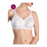 Sutien dantelat fără &icirc;ntărituri si arcuri, Conte Suprema RB7020, Bianco, 90G