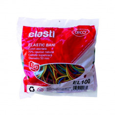 Set Elastice pentru Bani Daco, 100 g, Multicolor, Cauciuc Natural, Diametru 50 mm, Elastice, Elastice Bani, Set Elastice Bani, Set Elastice, Elastice