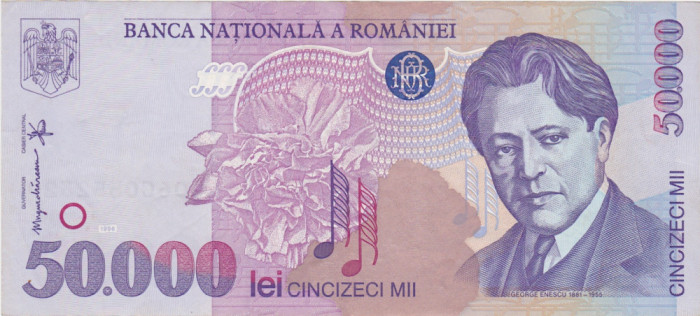 ROMANIA 50000 LEI 1996 XF