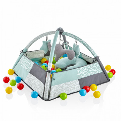 Centru de joaca cu bile BabyJem Toy Ball Play Mat (Culoare: Verde) foto