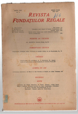 Revista Fundatiilor Regale mai/1947 G. Calinescu T. Motileva E. Weigl L. Rudascu foto