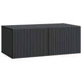 vidaXL Oglindă TV montată pe perete Pe perete Negru 78,5 x 41 x 30 cm 898516
