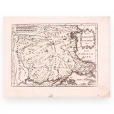 Harta teritoriului Rumeliei Orientale, gravură colorată manual, gravor Franz J. J. Reilly, cca. 1790