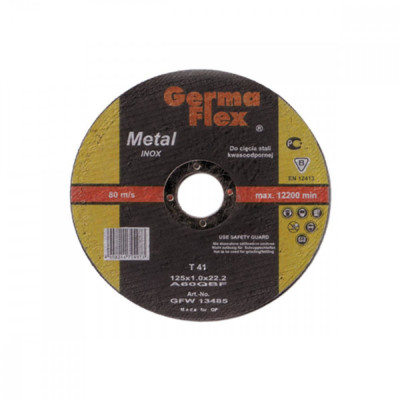 Set disc debitat inox, 10 bucati, cutie metalica,&amp;nbsp;125x1 mm, Germa Flex foto