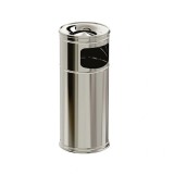 Cumpara ieftin Cos de gunoi exterior din inox cu scrumiera, 26 x 59 cm