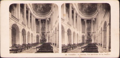 ST62N Versailles le Chateau Vue int&amp;eacute;rieure la Chapelle 1903 stereoscopic photo foto