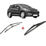 Cumpara ieftin Set 3 stergatoare PEUGEOT 207 SW (WK_) din 2007 - 2013, pentru parbriz si luneta fata si spate auto, Valeo Silencio