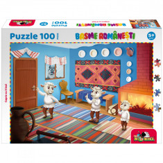 Puzzle 100 piese, Noriel Basme Romanesti, Capra cu trei iezi