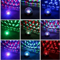 Proiector glob disco cu LED-uri multicolore, 4.5V foto