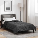 vidaXL Duvet complet pe tot parcursul anului Negru și antracit 42025596