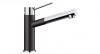 Baterie Bucatarie Blanco ALTA-S Compact Negru/Crom, Dus Extractibil, RESIGILAT - Design Slim, Chiuvete Compacte, Furtun Metalic