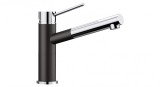 Cumpara ieftin Baterie Bucatarie Blanco ALTA-S Compact Negru/Crom, Dus Extractibil, RESIGILAT - Design Slim, Chiuvete Compacte, Furtun Metalic