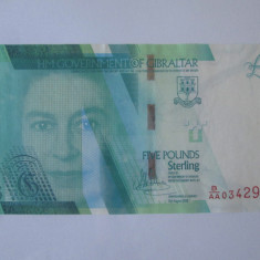 Gibraltar 5 Pounds 2020(2021) aUNC seria:034292